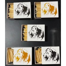 The Kibrit House 5’li Aslan Desenli Premium Kibrit Kutusu | Güç ve Şıklık Bir Arada