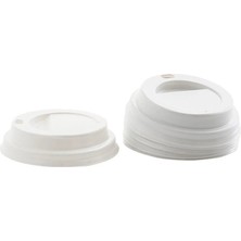 Bardak Kapağı 14-16 Oz Sicak Bombeli Beyaz 2,70 gr 90 mm 100 Adet