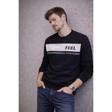 The Feel Marcel Erkek Dar Kesim Flim Fit Bisiklet Yaka Desenli Kazak