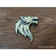 Restinal Aslan Bagaj Arma Logo Altın Renk Oto Bagaj Amblem Universal Araç Aksesuar Metal Aslan Dekor Metal