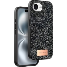 Zemira Home Onegif Apple iPhone 16E Bright Simli Kapak - Siyah