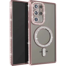 Zemira Home Newface Samsung Galaxy S23 Ultra Joke Simli Magneticsafe Kılıf - Pembe