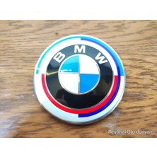 Restinal Bmw 3 Serisi F30 E90 E46 G20 Ön Kaput Arması 50.yıl M Renk Logo 82MM