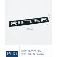 Restinal Peugeot Rifter Bagaj Yazısı “rıfter” 98278457DX – 2018‑2024 Uyumlu Orijinal