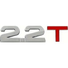 Restinal 2.2 T Yazı Arma Logo Audi 2.2 T 3D Metal Logo Sticker Yüksek Kaliteli Araba Stil Sticker Universal
