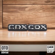 Restinal Opel Vectra B Uyumlu Ön Kapı Çıtası Cdx Yazısı Siyah (Krom Kaplama) 2 Adet: