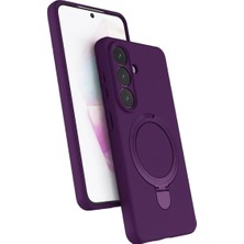 Dukkanıum Newface Samsung Galaxy S26 Plus Regal Magsafe Standlı Kapak - Derin Mor