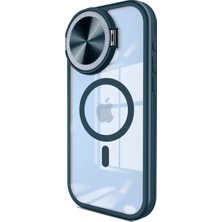 Zemira Home Newface iPhone 15 Pro Kılıf Teleskop Lens Magsafe Silikon Kapak - Lacivert