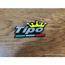 Restinal Fiat Tipo Taçlı Pleksi Arma Logo Italyan Bayraklı Oto Bagaj Yan Kapı Amblem Etiket 3mbantlı Tipo Set