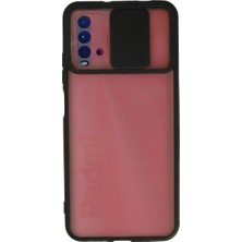 Dukkanıum Newface Xiaomi Redmi 9t Kılıf Palm Buzlu Kamera Sürgülü Silikon - Siyah