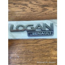Restinal Renault Logan Bagaj Yazısı Logo Arma 3D Krom Kaplama Plastik Oto Orijinal Tip Kalite