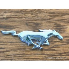 Restinal Ford Mustang At Arma Logo 3D Krom Yapıştırma Sticker Oto Panjur Çamurluk Bagaj Universal