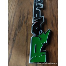 Restinal Ford Raptor Svt Arma 3D Yeşil Siyah Kırmızı Bagaj Yazısı Logo Emblem Etiket Uyumlu Metal Arka Arma