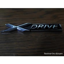 Restinal Xdrive Metal Arka Bagaj Rozet Logo Arması Uyumlu Dayanıklı Kaliteli Yeni Ürün Bmw X1 X3 X4 X5 X6