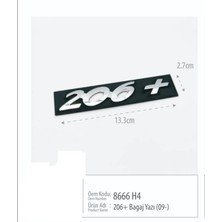 Restinal Peugeot 206 / 206+ Uyumlu Bagaj Yazısı – Orijinal Oem “peugeot” Logo – 1998‑2012