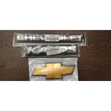 Restinal Kalos Hatchback 3 Lü Bagaj Seti 2003-2008 Arma, Kalos + Chevrolet Yazı Takımı – Arka Logo Amblem