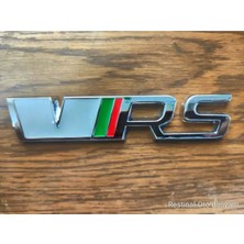 Restinal Skoda Octavia Vrs Metal Arka Bagaj Yazısı Logo Arması Uyumlu Dayanıklı Kaliteli Sportif Görünüm