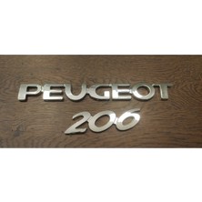 Restinal Peugeot 206 Model Arka Bagaj Yazısı 2’li Takım – Kolay Montajlı ve Şık Görünümlü 98-06