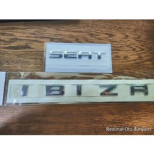 Restinal Seat Ibiza Bagaj Yazısı Plastik Krom Kaplama 3m Bantlı Harf Seti Bagaj Yazı Emblem Arma Oto UYUMLU3D