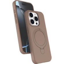 Zemira Home Newface Apple iPhone 14 Pro Max Regal Magsafe Standlı Kapak - Çöl Titanyum