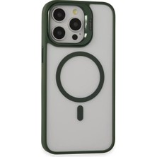 Zemira Home Joko iPhone 15 Pro Max Kılıf Roblox Lens Magsafe Standlı Kapak - Koyu Yeşil