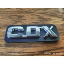 Restinal Opel Corsa B Cdx Uyumlu Yan Kapı Çıtası Arma Sticker Cdx 1 Adet Krom 3D Kabartma A Kalite Logo