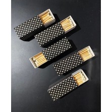 The Kibrit House 5’li Puantiye Model Kibrit - Siyah Beyaz Klasik Şıklık