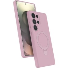 Dukkanıum Newface Samsung Galaxy S23 Ultra Regal Magsafe Standlı Kapak - Açık Pembe
