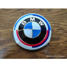 Restinal Bmw 2 Serisi F22 F23 Ön Kaput Arması 50.yıl M Renk Logo 82MM 50.yıl Ön Arma