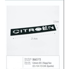 Restinal Citroen Bagaj Yazısı Amblemi - 2003-2011 Arası Modellere Uyumlu Krom