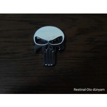 Restinal Jeep Modelleri Için Punisher Kafatası Metal Arma Rozet Arka Bagaj Panjur Süsleme Aksesuar Ürün