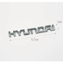 Restinal Hyundai Bagaj Amblem Yazısı 3D 13.7CMX2CM Arka Bagaj Amblem Logo 3m Bantlı Uyumlu Aksesuar