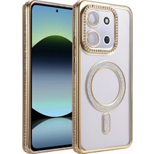 Zemira Home Newface Xiaomi Redmi 15C 4g Joke Simli Magneticsafe Kılıf - Gold