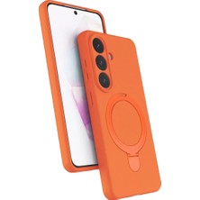 Dukkanıum Newface Samsung Galaxy S26 Regal Magsafe Standlı Kapak - Turuncu