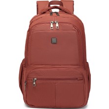 Smart Bags Smart Su Geçirmez  Çift Gözlü Büyük Boy Ortaokul ve Lise Sırt Okul Çantası Kiremit