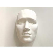 VeraGlobe 3D Tasarım Kişiye Özel Tasarım Mask Ham Beyaz Renkte Gönderilir Boya Size Aittir