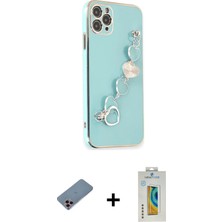 iPhone 11 Pro Max Nova Işık Prime - Siyah Polymer Nano Ekran Koruyucu + Pembe Shine Kamera Lens Koruma Cam