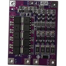 Voltaj 4s 40A Balanslı Lityum-Iyon Bms Kartı (Mor Pcb)