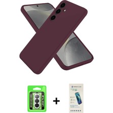 Cepte Toptan Galaxy A26 Kozmos Yansıma Özel Seri - Şeffaf Pasifik Cam Ekran Koruyucu + Gümüş Raze Metal Kamera Lens