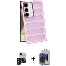 Cepte Toptan Galaxy S24 Yadigar Doku Özel Seri - Siyah Vanessa Magic Cam + Siyah Pvd Metal Kamera Lens