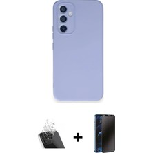 Galaxy A54 5g Ahenk Serisi - Siyah 3D Antistatik Hayalet Cam Ekran Koruyucu + Şeffaf Kamera Lens Koruma Cam