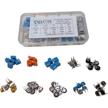 Devre Dünyası 50 Adet 100R--1MR Arası Trimpot Seti Kutulu 10 Farklı Trimpot Çeşidi