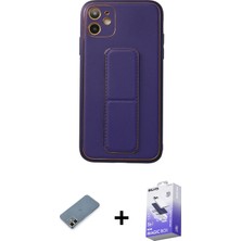 Cepte Toptan iPhone 12 Akış Doku - Siyah Bilvis 5in1 5d Magic Hayalet Cam Ekran Koruyucu + Açık Yeşil Metal Kamera Lens Koruma Cam