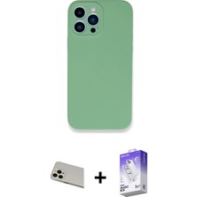 Cepte Toptan iPhone 13 Pro Max Zirve Modern Özel Seri - Siyah Bilvis 5in1 3D Magic Cam Ekran Koruyucu + Rose Gold Rainbow Kamera Lens Koruma Cam