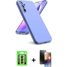 Cepte Toptan Galaxy A24 4g Kozmos Yansıma Özel Seri - Siyah 3D Antistatik Mat Seramik Nano Ekran Koruyucu + Siyah Raze Metal Kamera Lens