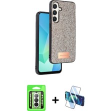 Cepte Toptan Galaxy A26 Vadi Klasik Serisi - Siyah 3D Antistatik Seramik Nano Ekran Koruyucu + Gümüş Raze Metal Kamera Lens