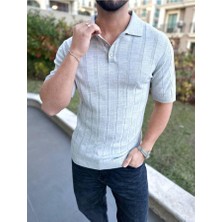 Elku Moda T-Shirt Nefes Alabilen Darkesim Terletmez Polo Yaka Tshirt Slim Fit Tişört