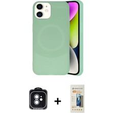 Cepte Toptan iPhone 11 Ufuk Serisi - Siyah 6d Mat Seramik Hayalet Nano Ekran Koruyucu + Mavi Pvd Metal Kamera Lens