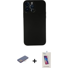 Cepte Toptan iPhone 13 Pro Max Yadigar Yansıma Serisi - Siyah Joko 5d Cam + Pembe Renkli Kamera Lens Koruma Cam
