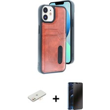 Cepte Toptan iPhone 11 Yörünge Işık Serisi - Siyah 3D Antistatik Hayalet Cam Ekran Koruyucu + Sarı Renkli Kamera Lens Koruma Cam